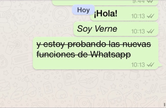 Whatsapp ahora permite cambiar el tipo de letra. | Audiencia Electrónica